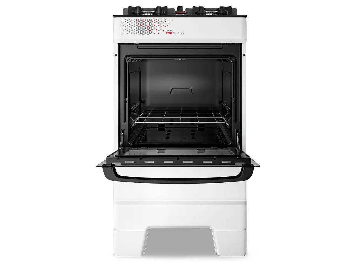 Fogão 4 Bocas Esmaltec Branco Mesa de Vidro Ideal Top Glass T4VAB 110/220V - Imagem 4