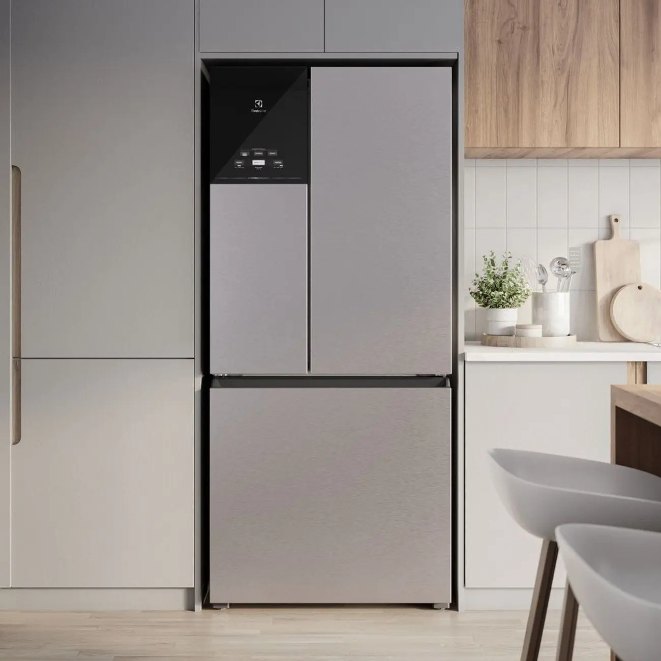 Geladeira Electrolux Frost Free Inverter 590L AutoSense 3 Portas Cor Inox Look IM8S 110/220V - Imagem 2