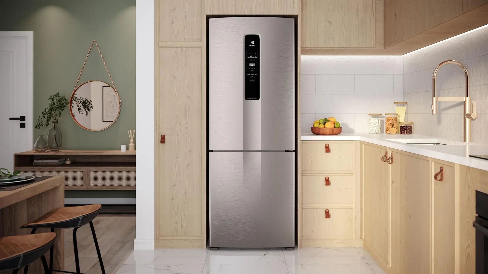 Geladeira Electrolux Frost Free Inverter 490L Experience Inverse cor Inox Look (IB51S) 110/220V - Imagem 7