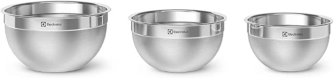 Conjunto de Bowls Tigelas de Inox com Tampa Plástica Electrolux - Imagem 3