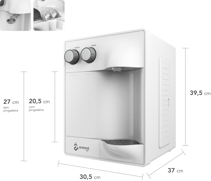 Purificador de Água Refrigerado por Compressor Everest Star Prata 127V/60Hz - Imagem 4