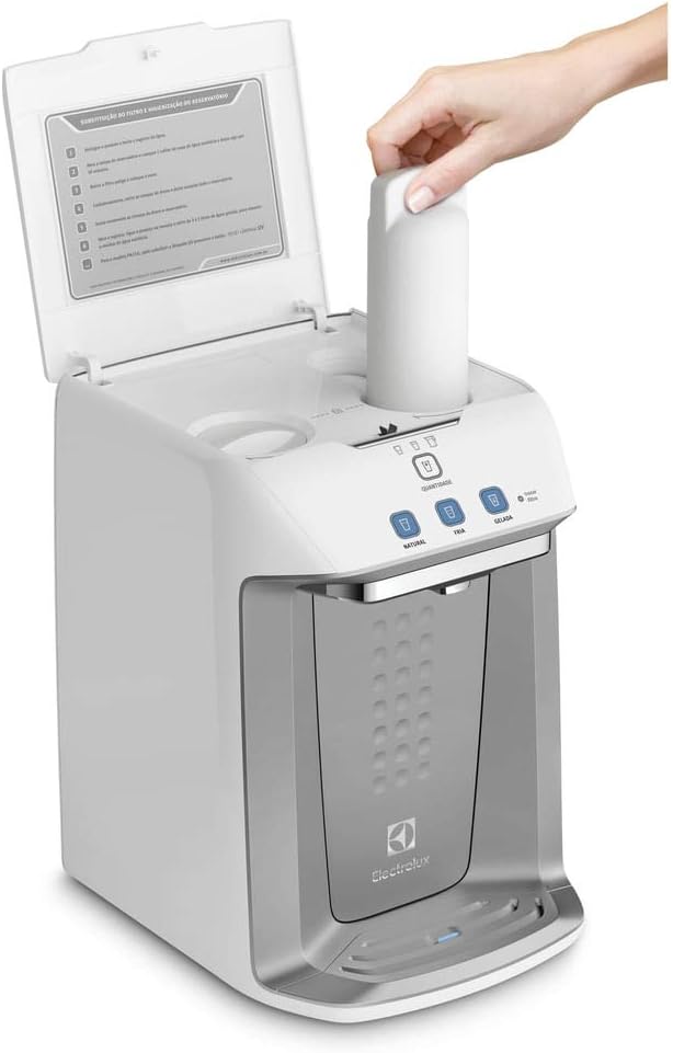 Electrolux Purificador de Água Gelada Fria e Natural Elétrico Compacto Eletronico placa Alerta troca de Filtro refil 12 meses ou 3000l Painel Touch Bivolt Branco PA21G - Imagem 4