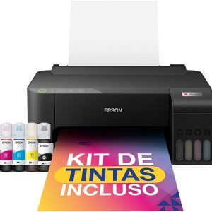 Impressora Epson EcoTank L1250 - Tanque de Tinta Colorida, Wi-Fi Direct, Comando de voz, Bivolt, Cor: Preto