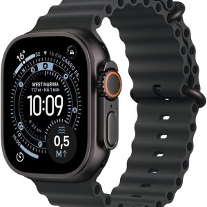 Apple Watch Ultra 3 GPS + Cellular, Caixa em titânio preto de 49 mm com Bracelete Ocean preta
