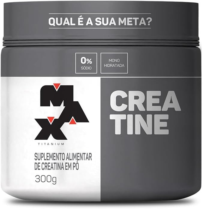 Max Titanium Creatina Pote Monohidratada (300g) 100% Pura