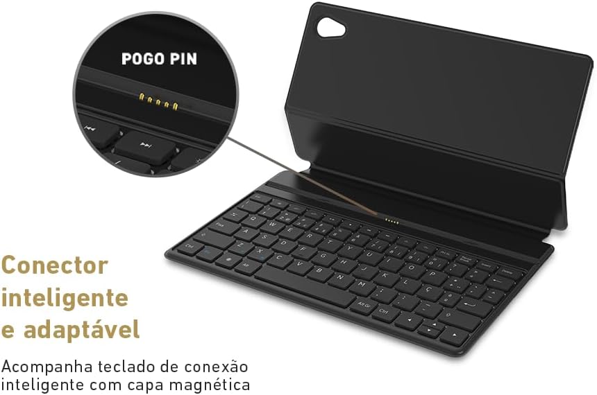 Tablet VAIO TL10 8GB 128GB Octa-Core, Tela 10.4” 2K, 4G WiFi, Câmera 8MP + Selfie 5MP, 7000mAh, Android 13, com Teclado de Conexão Inteligente – Preto - Imagem 2