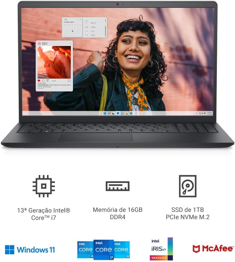 Notebook Dell 15 15-I1300-A80P, Intel Core i7-1355U, Windows 11 Home - Imagem 4