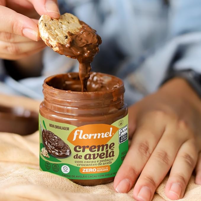Creme de Avela Crocante FLORMEL Zero Açúcar - 150 Gramas - Imagem 3