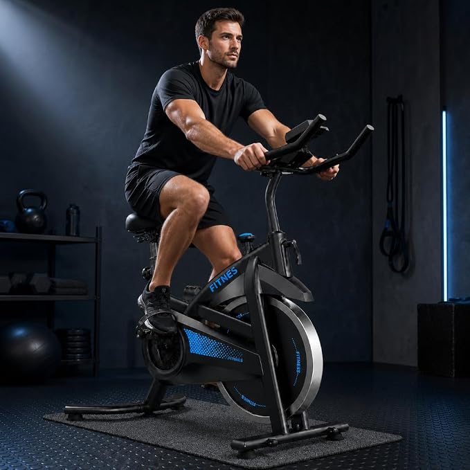 Bicicleta Spinning Com Roda De Inércia De 13kg Bicicleta de Spinning Personalizada, Bicicleta de Ciclismo Indoor para Fitness Suporta 150kg Sensor Cardíaco Monitor Digital Correia Silenciosa - Imagem 3