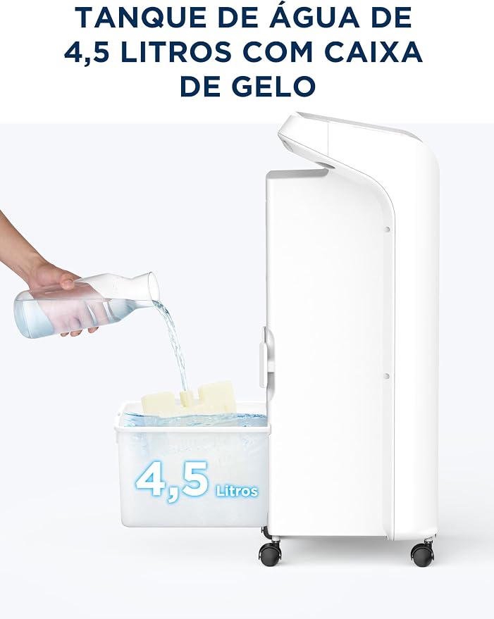 Climatizador de Ar Frio, 60W, 4,5L, Midea Branco 127V, AKAF1, 7L - Imagem 3