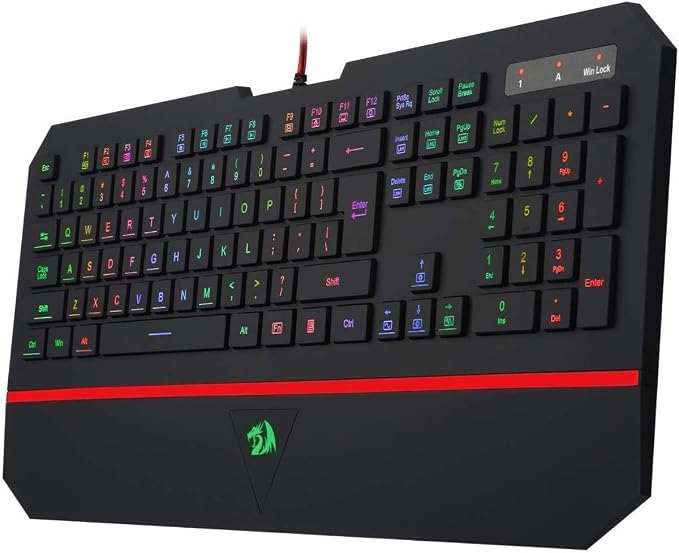 Teclado Gamer Membrana Redragon Karura 2 RGB ABNT2 Preto - K502RGB, UNICO