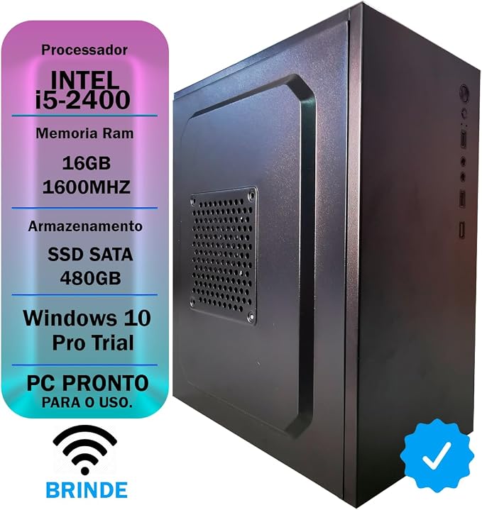 COMPUTADOR COMPLETO CORE I5 2400, 16GB DDR3, SSD 480GB, WIFI + MONITOR 19" + KIT TECLADO E MOUSE - Imagem 3