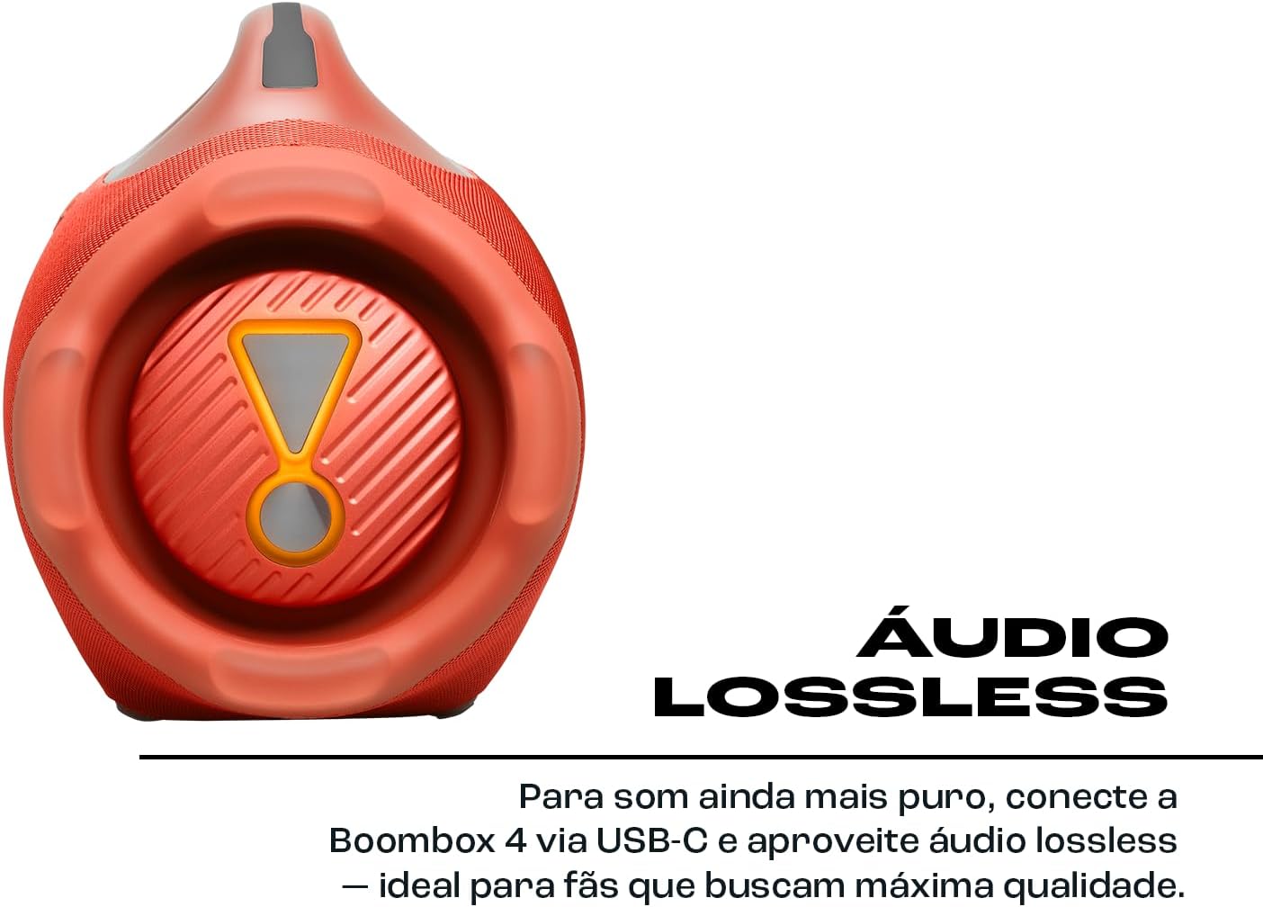 JBL, Caixa de Som, Boombox 4, Bluetooth, Som JBL Pro, AI Sound Boost, Graves Personalizáveis, Bateria de até 34h, IP68, Áudio Lossless – Laranja - Imagem 2