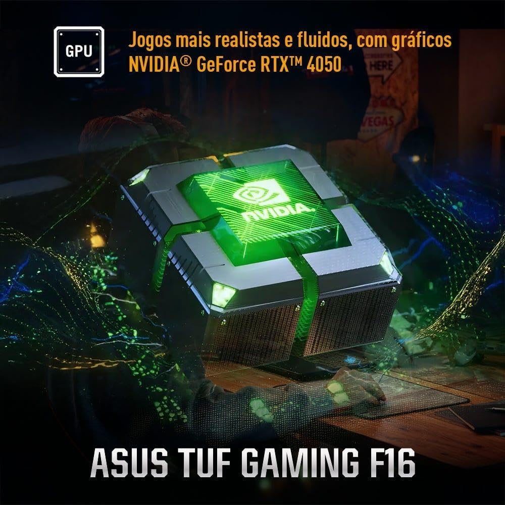 Notebook ASUS TUF Gaming F16 FX607VU RTX4050 Intel Core 5 210H 16Gb Ram 512Gb SSD Windows 11 Tela Nível IPS 16" LED 144Hz Gray - RL053W - Imagem 4