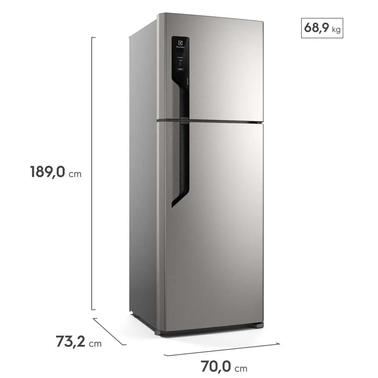 Geladeira/Refrigerador Electrolux Frost Free Duplex Inox Look 480L Efficient TF71S - Imagem 2