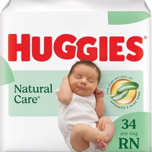 Huggies Fralda Descartável Premium Natural Care RN - 34 Un