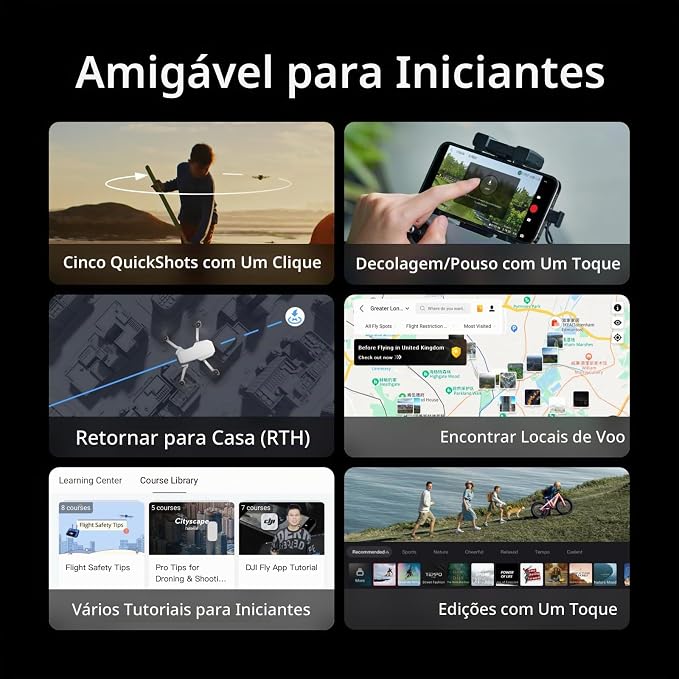 DJI Mini drone 4K, com câmera UHD 4K para adultos, menos de 249 g, estabilização de suspensão cardan de 3 eixos, transmissão de vídeo de 10 km, retorno automático, resistência ao vento, 1 bateria para - Imagem 4
