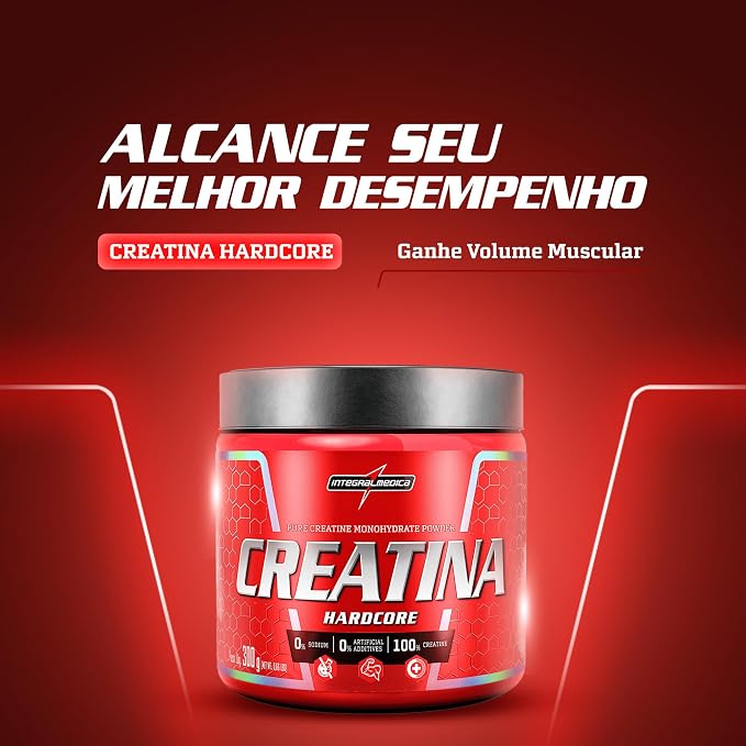 Integralmedica Creatina em Pó Hardcore 100% Pura e Monohidratada 300g - Imagem 2