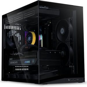 Gabinete Gamer Lian Li O11 Dynami Mini V2 Flow Preto Com 5 Fans O11DMIV2FX BLACK