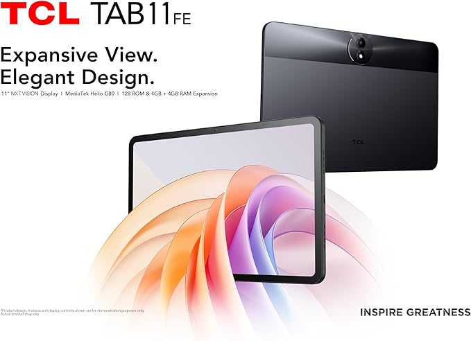 Tablet TCL TAB 11 FE NXTVISION Tela de 11" IPS 128GB 8GB* RAM (*4GB + 4GB RAM expandida) WiFi Octacore Bateria de longa duração - Imagem 2