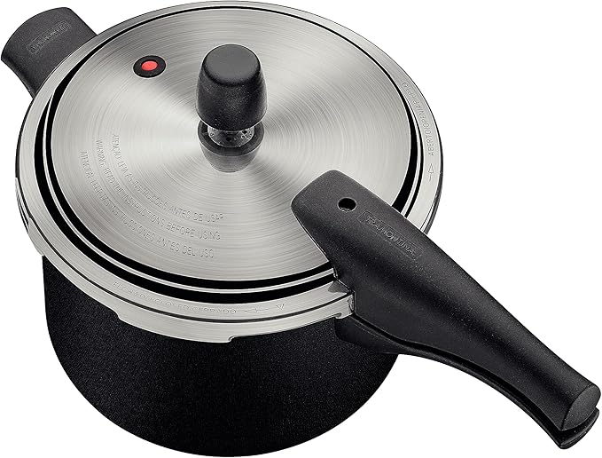 Panela de Pressão Tramontina Vancouver Effect em Alumínio com Revestimento Interno e Externo em Antiaderente Starflon Max Preto 20 cm 4,5 L - Imagem 2