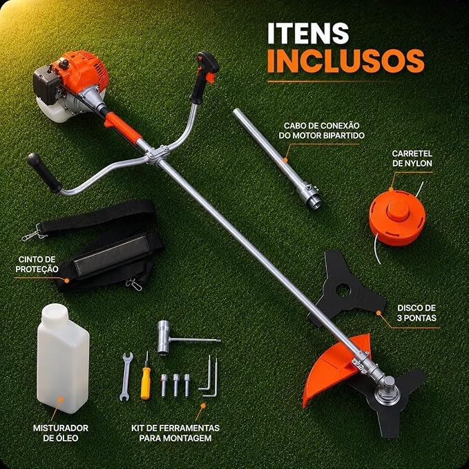 Roçadeira Profissional kNakasaki 75CC 3,6HP Gasolina Completa - Imagem 4