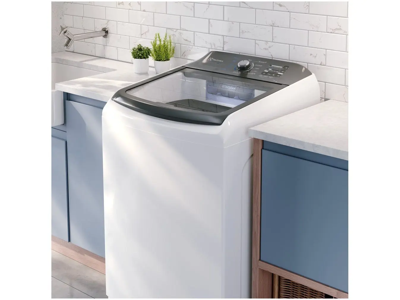 Lavadora de Roupas Electrolux 18kg Cesto Inox 11 Programas de Lavagem Branco Efficient LEE18 110/220V - Imagem 2