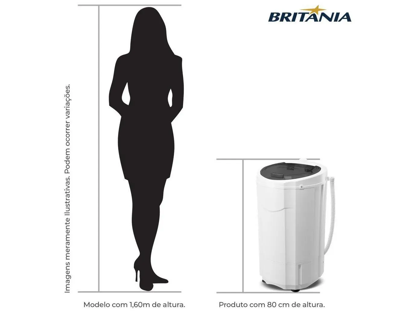 Centrífuga de Roupas 15kg Britânia BCE15A Branco 110/220V - Imagem 5
