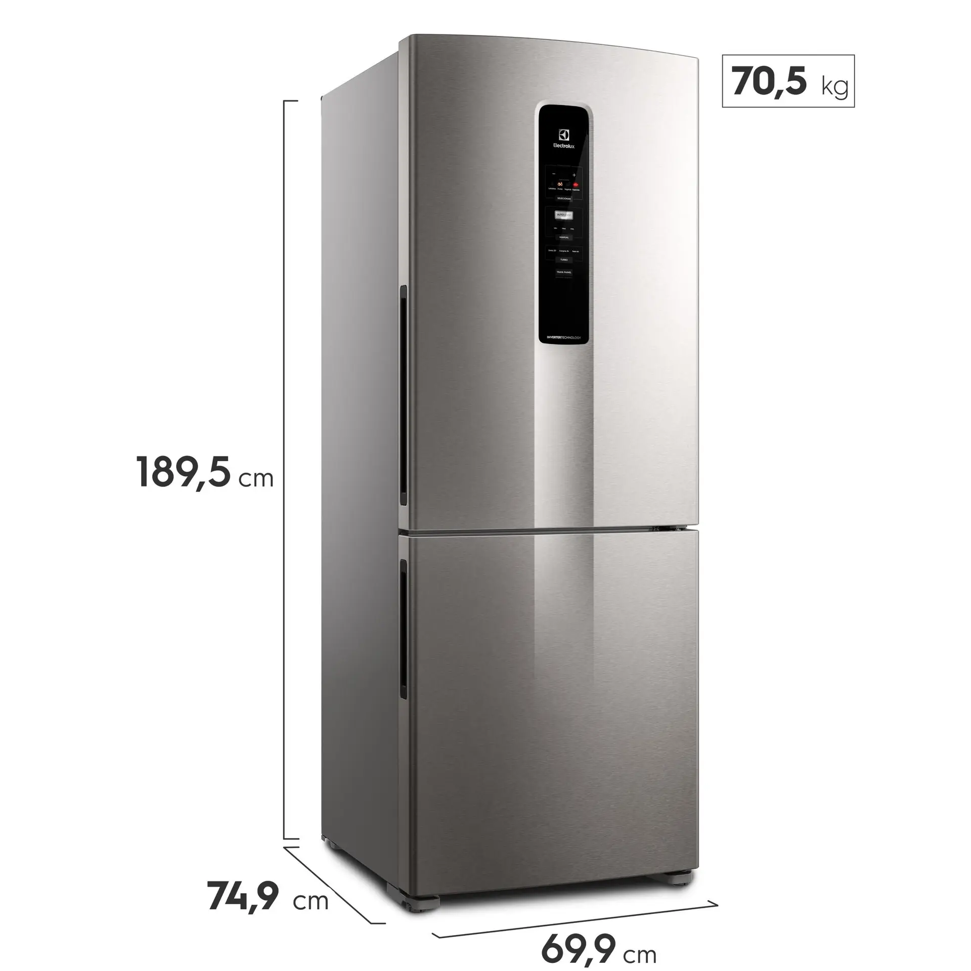 Geladeira Electrolux Frost Free Inverter 490L Experience Inverse cor Inox Look (IB51S) 110/220V - Imagem 2