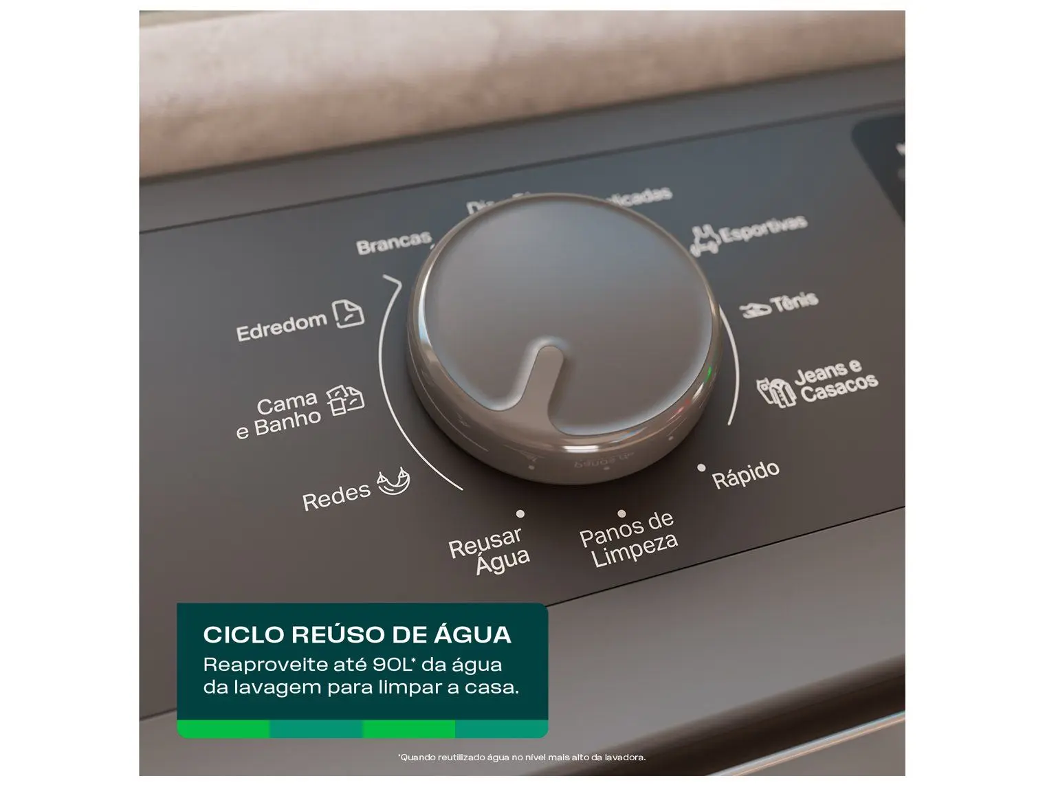 Lavadora de Roupas Consul 16kg Cesto Inox 12 programas Branco CWN16AB 110/220V - Imagem 3