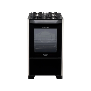 Fogão 4 Bocas Preto Mesa de Vidro Dako Magister 110/220V