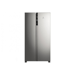 Geladeira Electrolux Frost Free Inverter 440L Efficient com AutoSense Side by Side cor Inox Look (IS4S) 110/220V