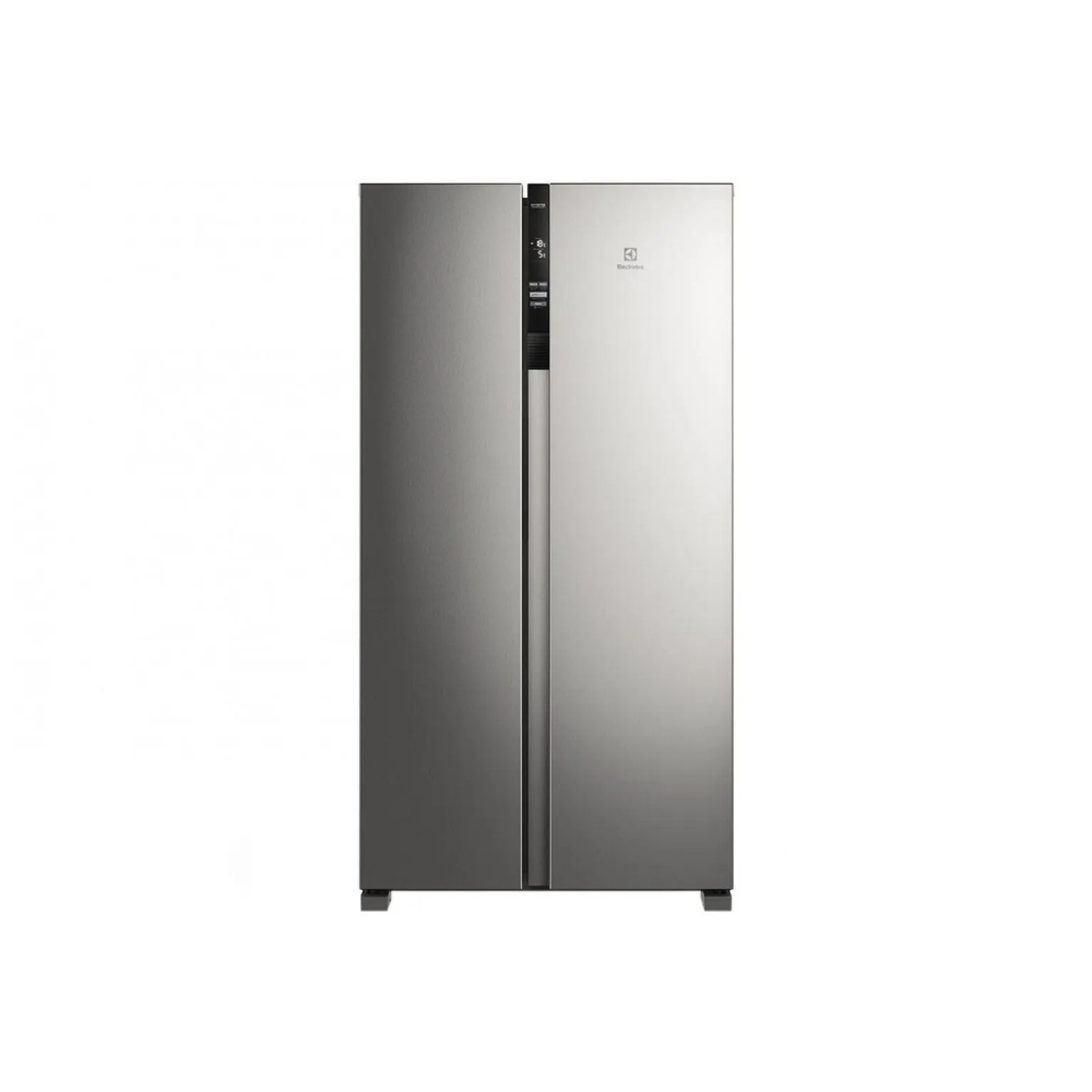 Geladeira Electrolux Frost Free Inverter 440L Efficient com AutoSense Side by Side cor Inox Look (IS4S) 110/220V