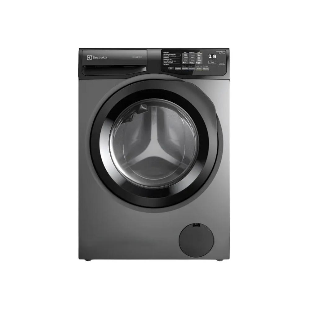 Lava e Seca Electrolux 12kg LSC12 Inverter Água Fria e Quente Cinza Ônix 110/220V