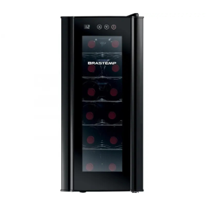 Adega Climatizada Brastemp 12 Garrafas com Painel Touch All Black BZC12 B Preto 110/220V