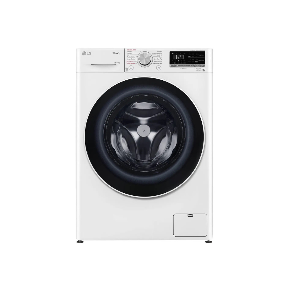 Lava e Seca LG 12kg Smart VC4 CV5012WC4 com Inteligência Artificial Água Quente e Fria Branca 110/220V