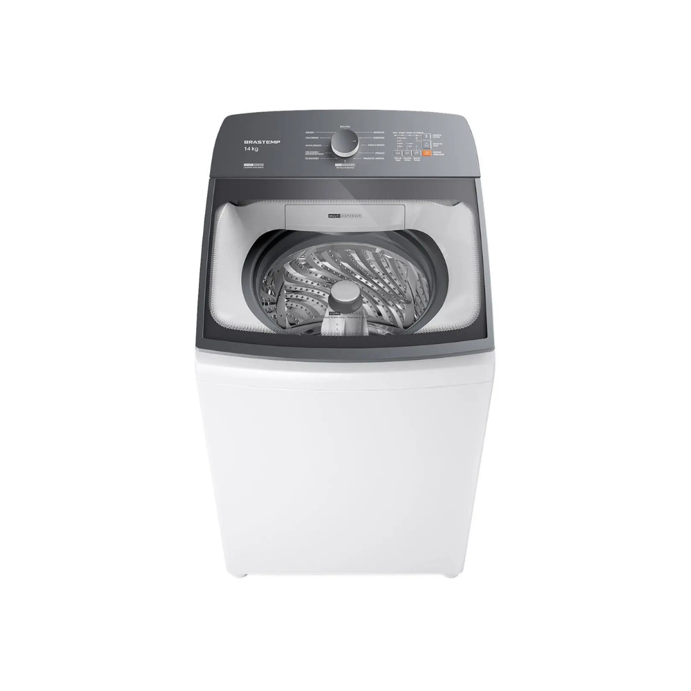 Lavadora de Roupas Brastemp 14kg Cesto Inox 12 Programas de Lavagem Branca BWJ14ABANA
