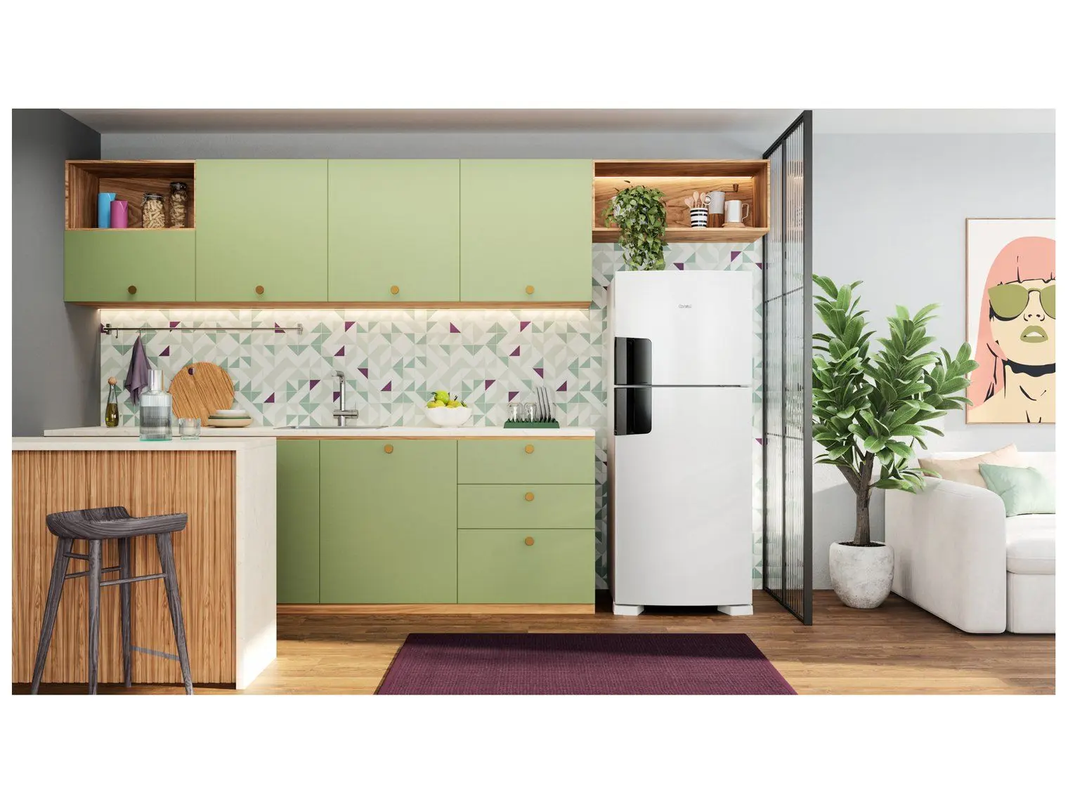 Geladeira/Refrigerador Consul Frost Free 412L Duplex Branca CRM50MB 110/220V - Imagem 4