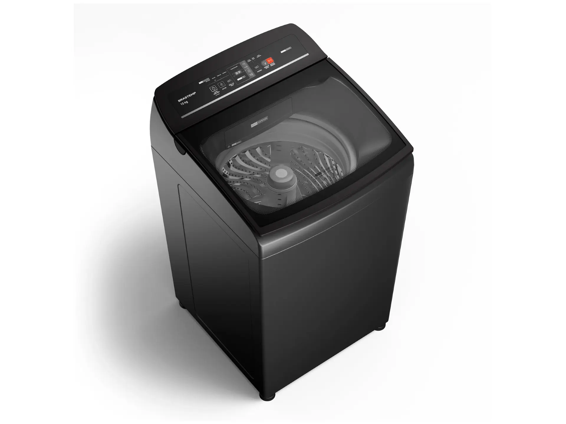 Lavadora de Roupas Brastemp 15kg Cesto Inox 4 Programas de Lavagem Cinza BWT15A9 110/220V - Imagem 5