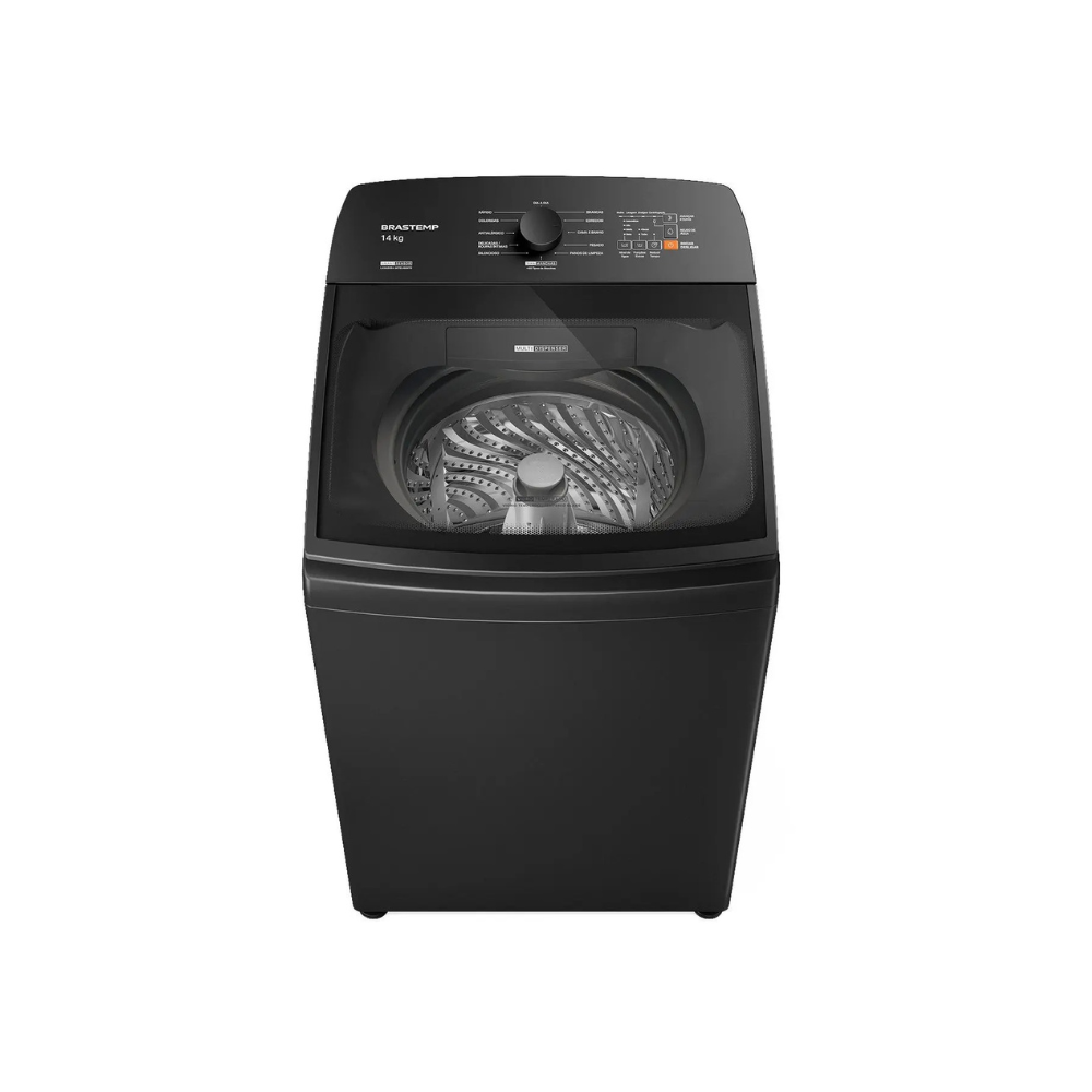 Lavadora de Roupas Brastemp 14Kg Cinza Platinum com 12 Programas de Lavagem com Smart Sensor - BWJ14A9 110/220V