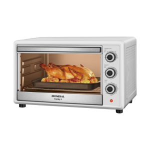 Forno Elétrico de Bancada Mondial Multifuncional 42L Branco e Prata Grand Family II FRN-42-W 110/220V