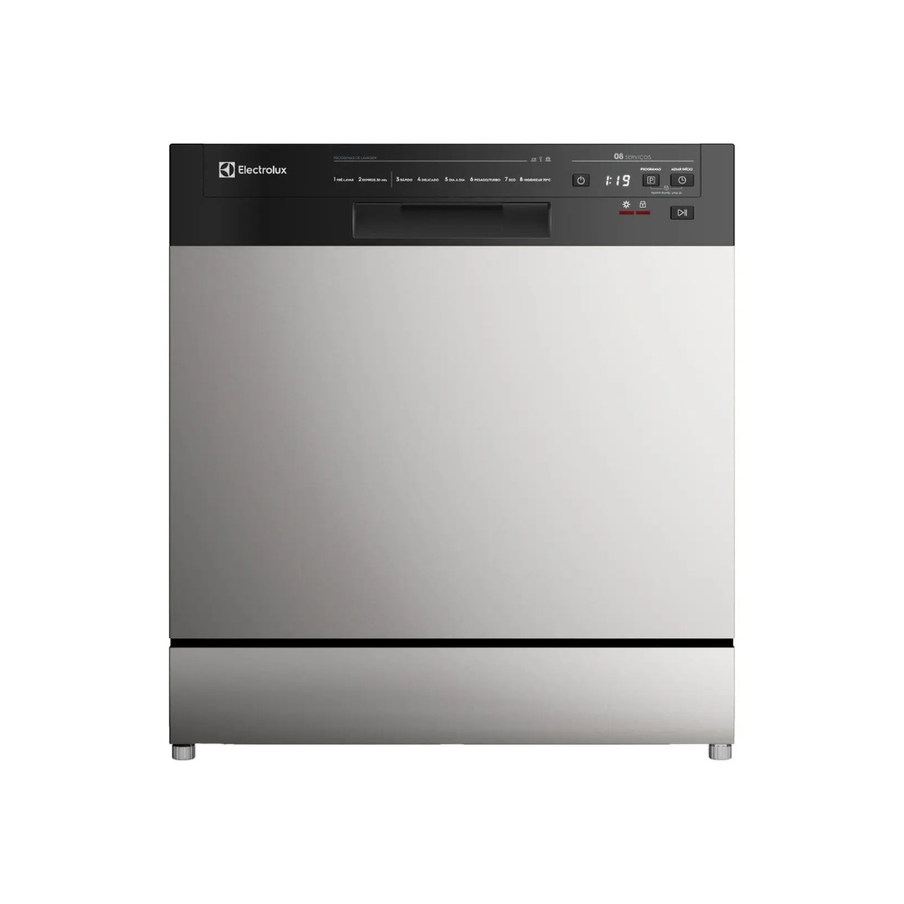 Lava-Louça Electrolux 8 Serviços Inox com Programa Lava & Seca 50 min (LS08E) 110/220V