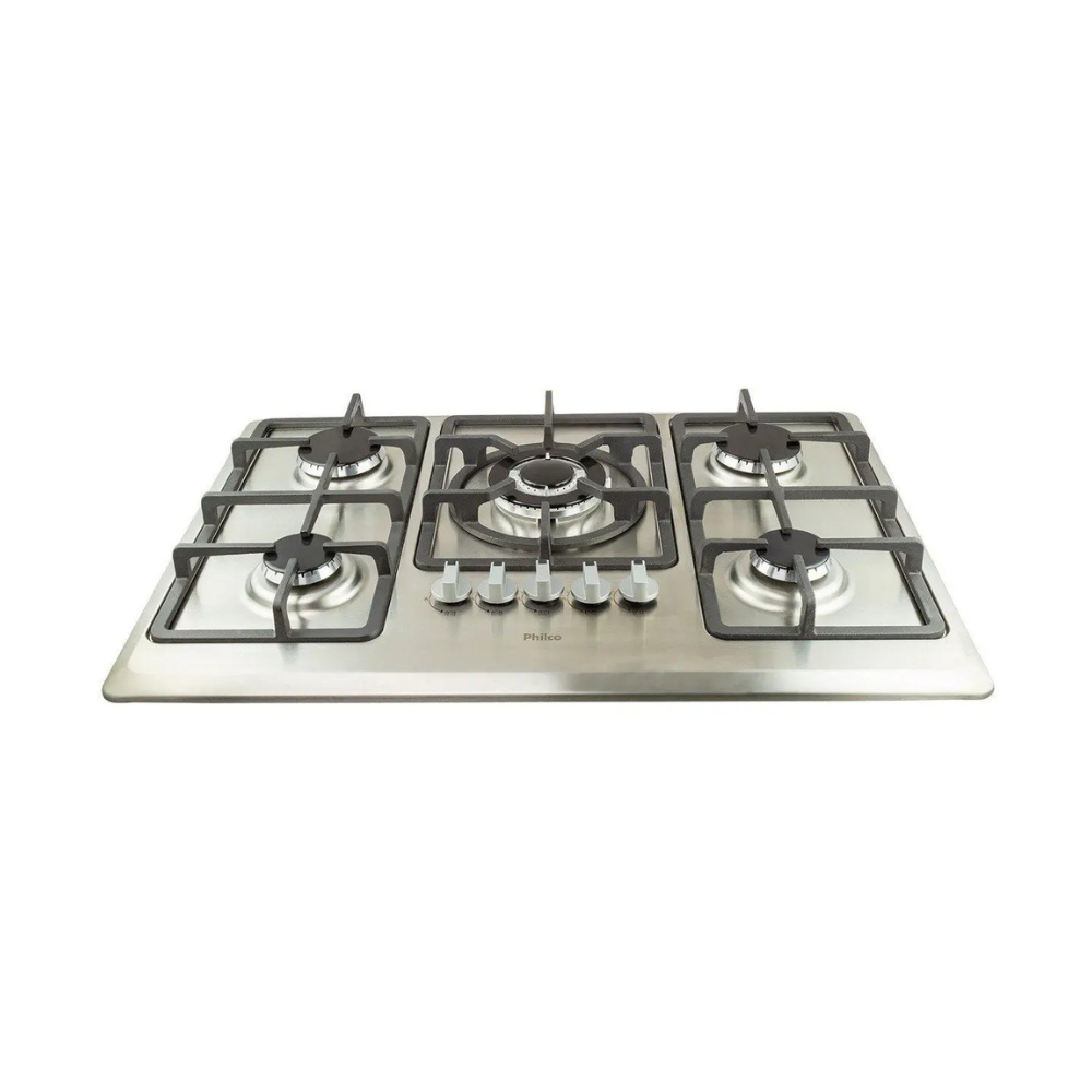 Fogão Cooktop Philco 5 bocas Tripla Chama PCT05ITC Inox Bivolt