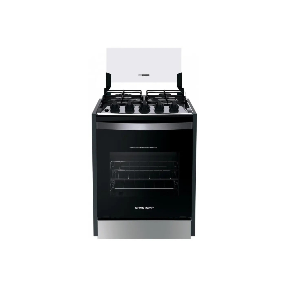 Fogão Brastemp 4 Bocas de Embutir Inox com Dupla Chama e Grades Individuais BYO4EBR 110/220V