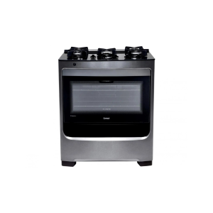 Fogão Consul 5 bocas cor Inox com mesa de vidro e grade de ferro fundido - CFS5VAR 110/220V