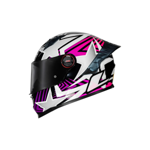 Capacete Fechado Ls2 Ff358 Pro Estellar Preto Roxo Rosa