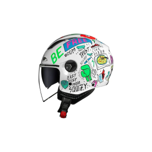 Capacete No Risk Orion Sv Free Branco/laranja