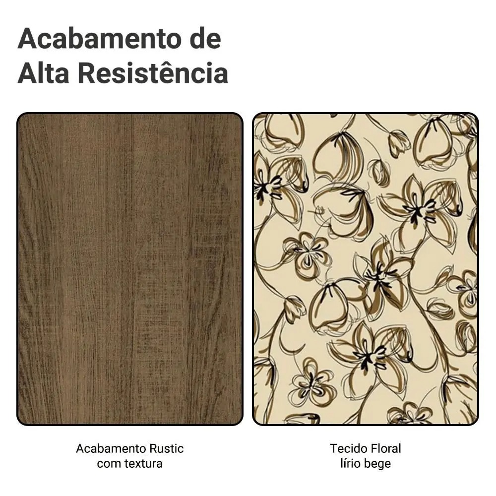Conjunto Sala de Jantar Madesa Analu Mesa Tampo de Madeira com 6 Cadeiras - Imagem 9