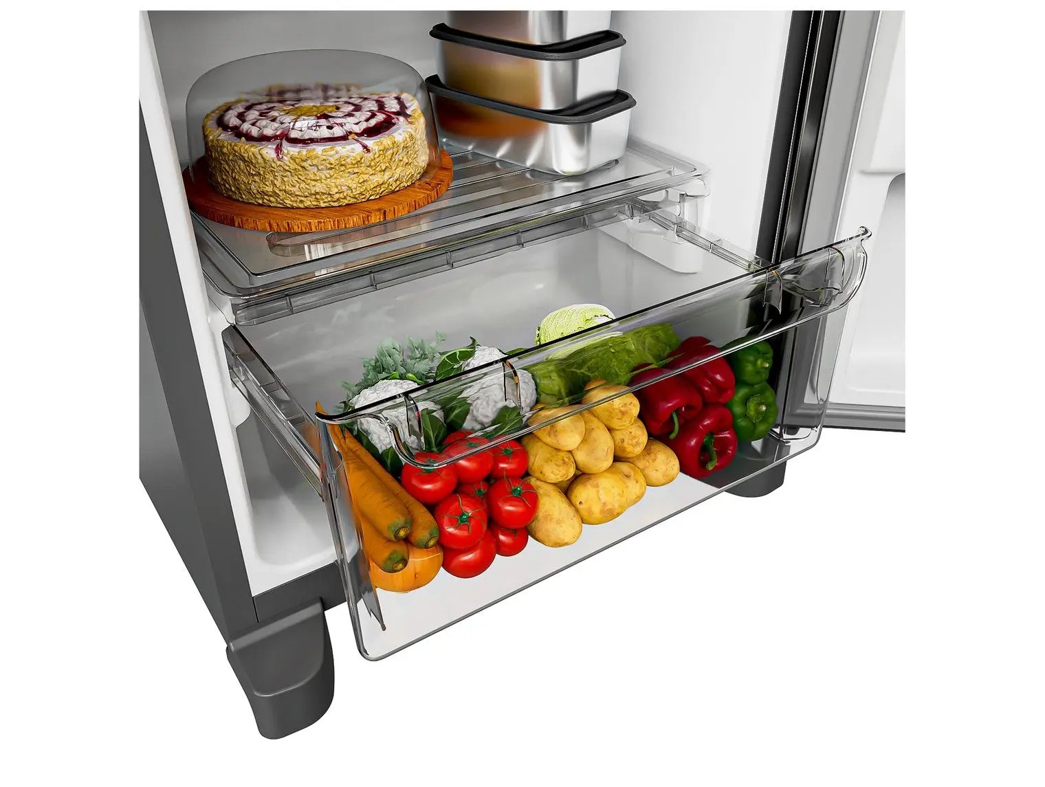 Geladeira/Refrigerador Consul Smart Frost Free Inox Duplex 377L CRM44MKANA 110/220V - Imagem 6