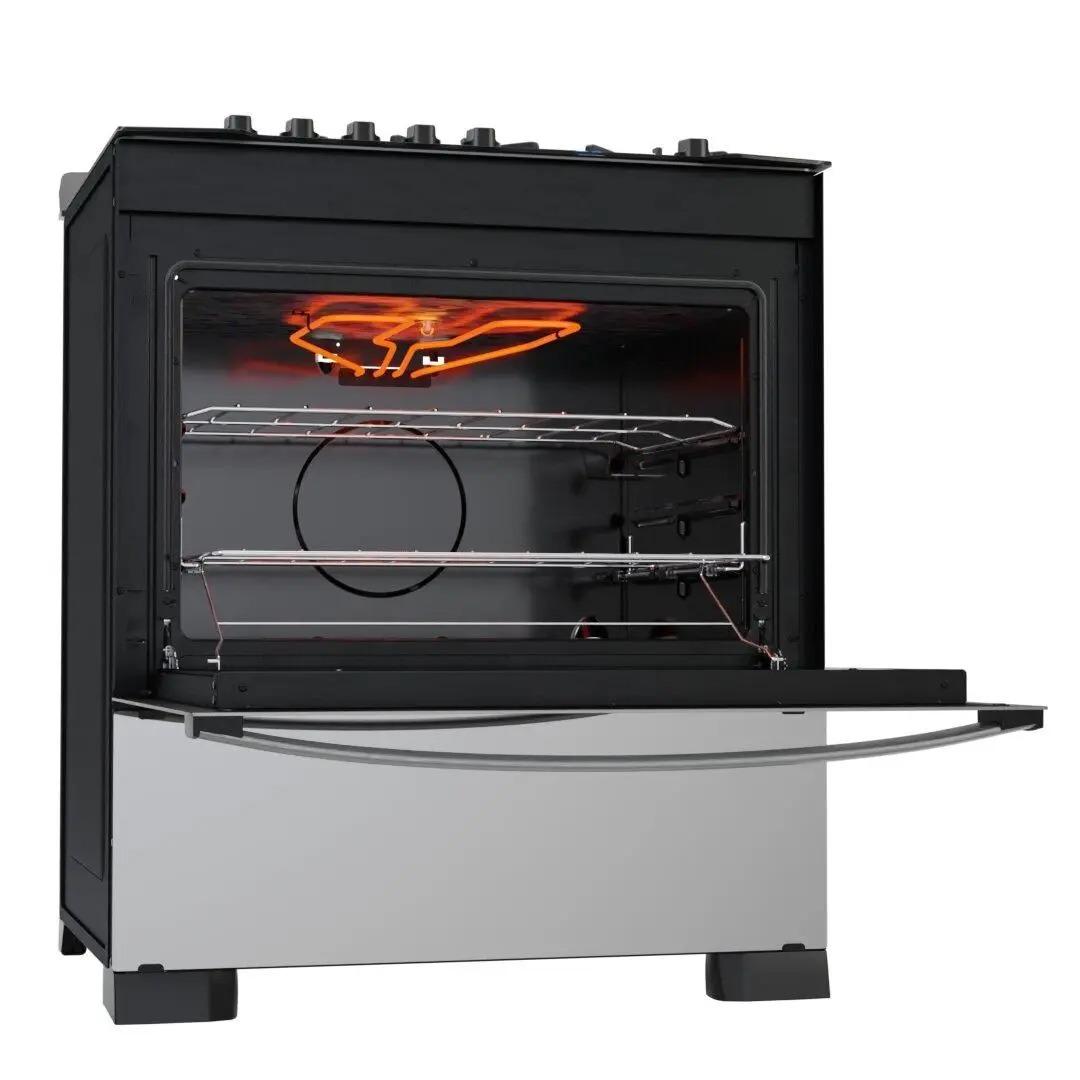 Fogão 5 Bocas Dako Diplomata Glass Grill Style Timer Bivolt - Imagem 4